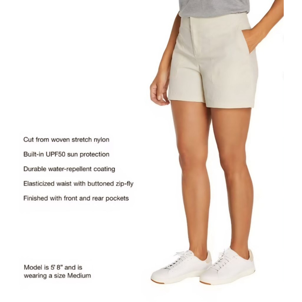 Eddie Bauer Cream Hiker Shorts Plus Size 16